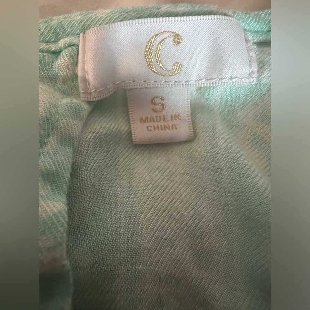 Charming Charlie Mint Green Stylish & Beautiful Tank Top Tie Lace-Up Back Small - Picture 3 of 4